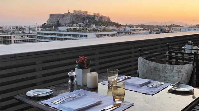 屋顶酒吧都铎厅餐厅在雅典