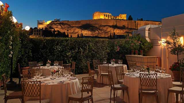 雅典Divani Palace的屋顶酒吧Acropolis Secret