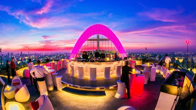 曼谷的屋顶酒吧CRU香槟酒吧