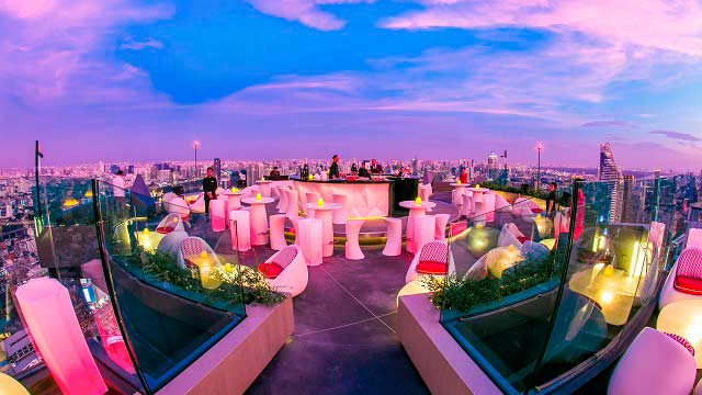 曼谷的屋顶酒吧CRU香槟酒吧