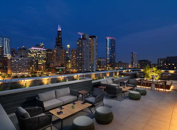 芝加哥Nobu酒店的屋顶酒吧屋顶
