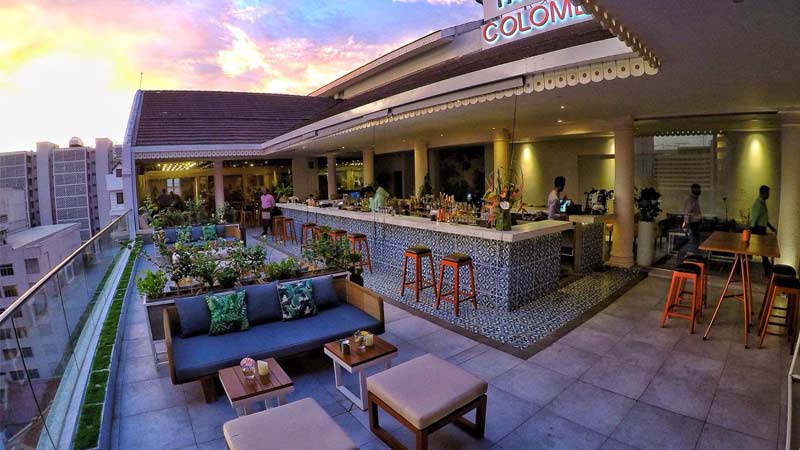 屋顶酒吧植物屋顶小酒馆&酒吧在科伦坡