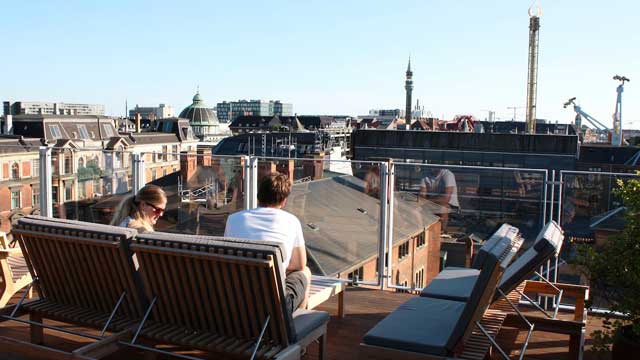 哥本哈根丹麦酒店的屋顶酒吧