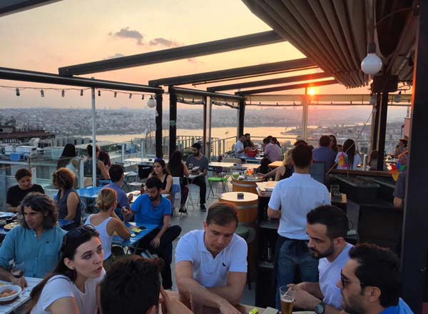 伊斯坦布尔屋顶酒吧Balkon餐厅和酒吧