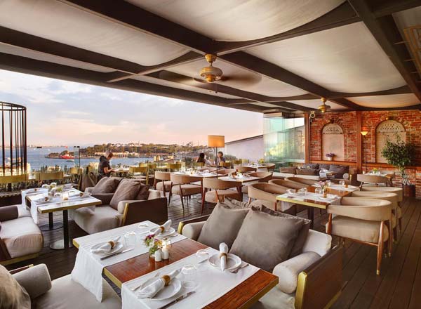 屋顶酒吧餐厅24在乔治酒店加拉塔在伊斯坦布尔