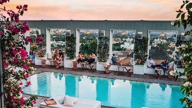 洛杉矶的屋顶酒吧天空酒吧