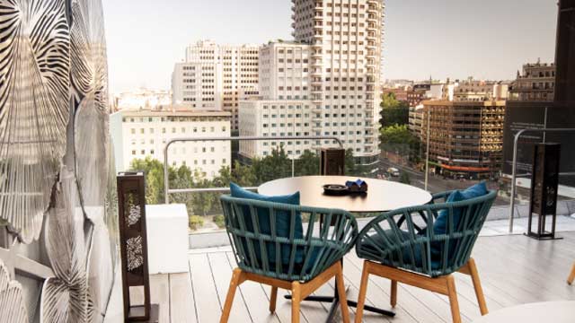 屋顶酒吧银杏餐馆＆天空酒吧在马德里
