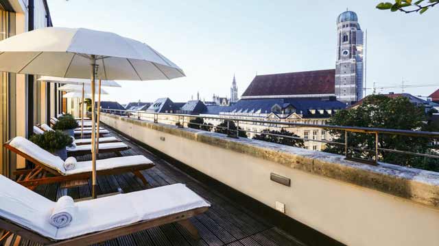 屋顶酒吧蓝色水疗屋顶酒廊在慕尼黑