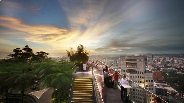 屋顶酒吧高度在新加坡