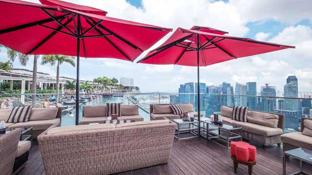 位于新加坡滨海湾金沙的屋顶酒吧CÉ LA VI