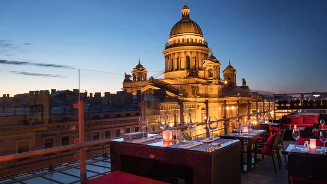 圣彼得堡的屋顶酒吧Rterrace