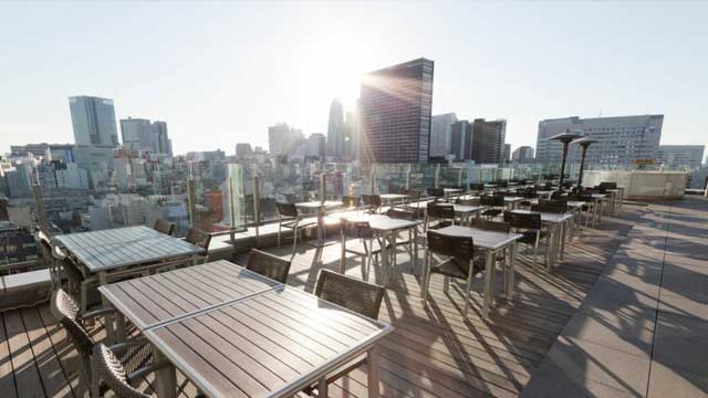 屋顶酒吧和露台G在东京