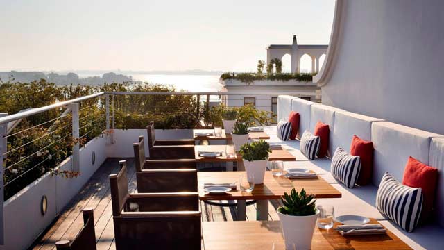 屋顶酒吧萨格拉屋顶餐厅在威尼斯