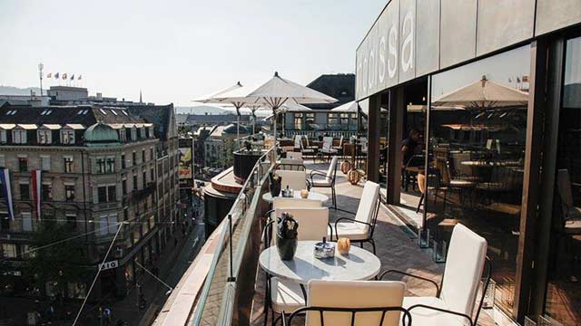 苏黎世的屋顶餐厅和酒吧