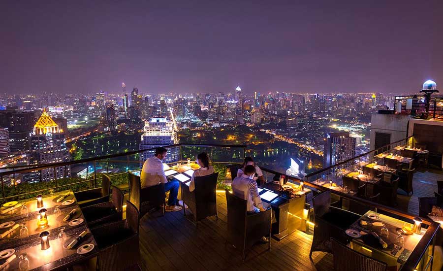 Romantic rooftop restaurant - Vertigo at Banyan Tree
