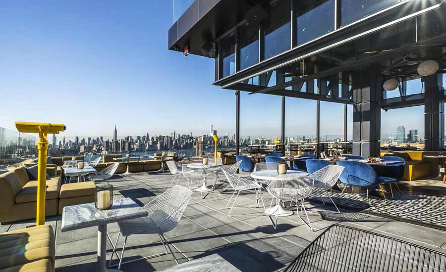 Romantic rooftop restaurant - Westlight NYC