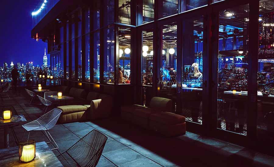 Romantic rooftop restaurant - Westlight NYC